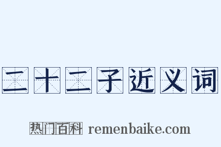 二十二子近义词是什么意思的图片